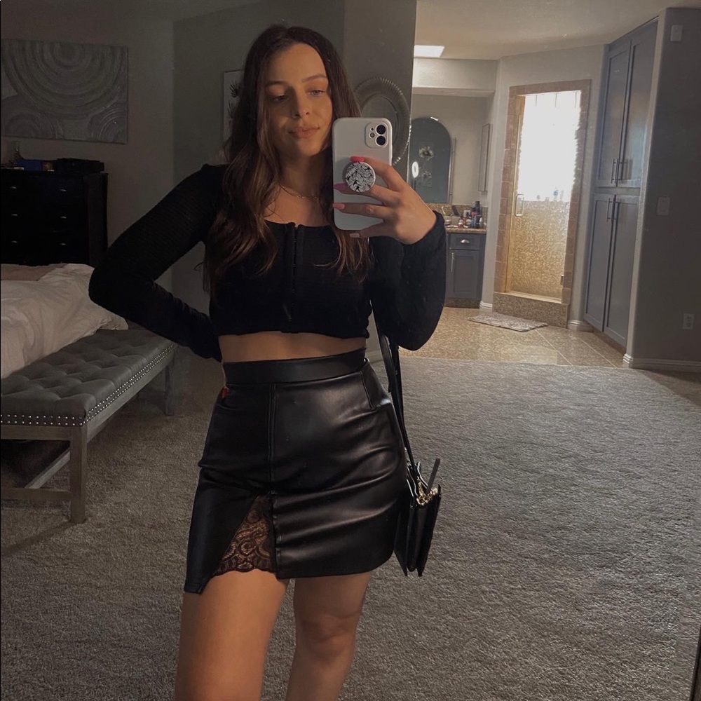 Leather & Lace skirt 🖤